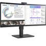 Monitor Profesional Ultrapanorámico Curvo LG 34BQ77QC-B 34'/ WQHD/ Webcam/ Multimedia/ Regulable en altura/ Negro