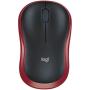 Ratón Inalámbrico Logitech M185/ Hasta 1000 DPI/ Rojo