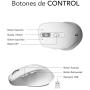 Ratón Ergonómico Inalámbrico por Bluetooth/ 2.4GHz Subblim Comfort Ergo Dual Battery/ Batería recargable/ Hasta 2400 DPI/ Blanco