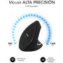 Ratón Ergonómico Inalámbrico por Bluetooth/ 2.4GHz Subblim Glide Vertical Ergo Dual Battery/ Batería Recargable/ Hasta 1600 DPI/