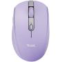 Ratón Inalámbrico por Bluetooth Trust Ozaa Compact Wireless/ Batería recargable/ Hasta 3200 DPI/ Morado