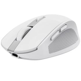 Ratón Inalámbrico por Bluetooth Trust Ozaa Compact Wireless/ Batería recargable/ Hasta 3200 DPI/ Blanco