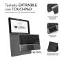 Funda con Teclado Subblim Keytab Pro Bluetooth Touchpad para Tablets de 10.1'-10.8'/ Negra