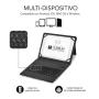 Funda con Teclado Subblim Keytab Pro Bluetooth para Tablets de 9'-11'/ Marmol Blanco