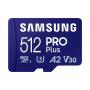 Tarjeta de Memoria Samsung PRO Plus 2023 512GB microSD XC/ Clase 10/ 180MBs