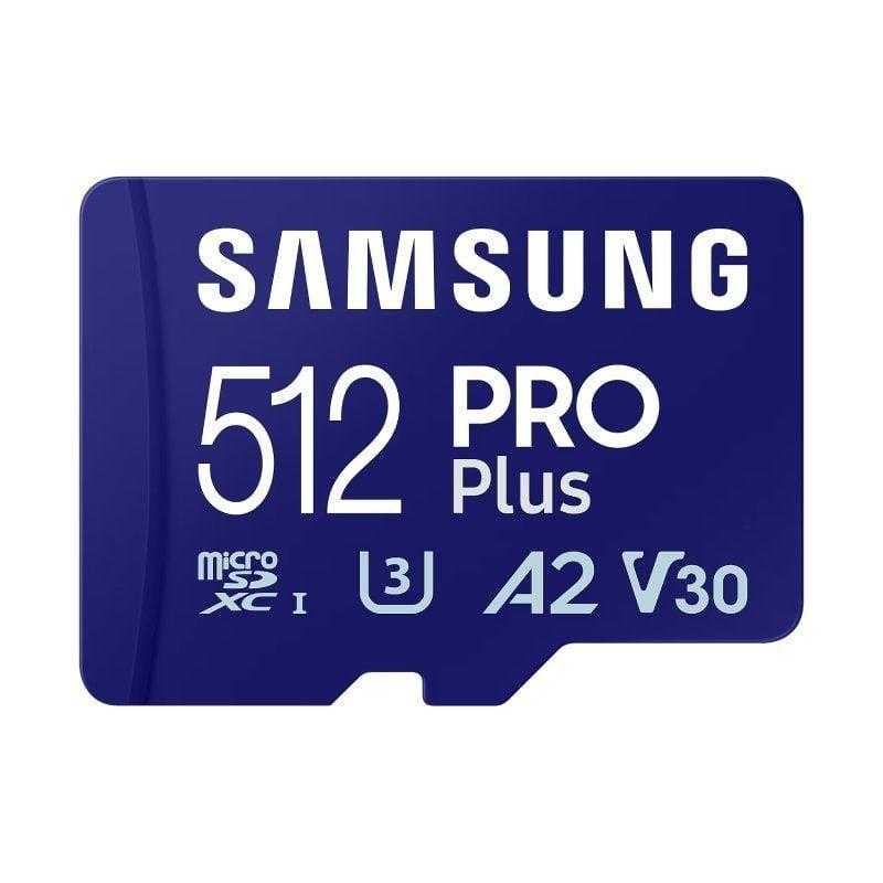Samsung Tarjeta de Memoria Samsung PRO Plus 2023 512GB microSD XC/ Clase 10/ 180MBs