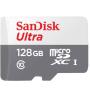 Tarjeta de Memoria SanDisk Ultra 128GB microSD XC con Adaptador/ Clase 10/ 80MB/s