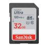 Tarjeta de Memoria SanDisk Ultra 32GB SD HC UHS-I - SDXC/ Clase 10/ 120MBs