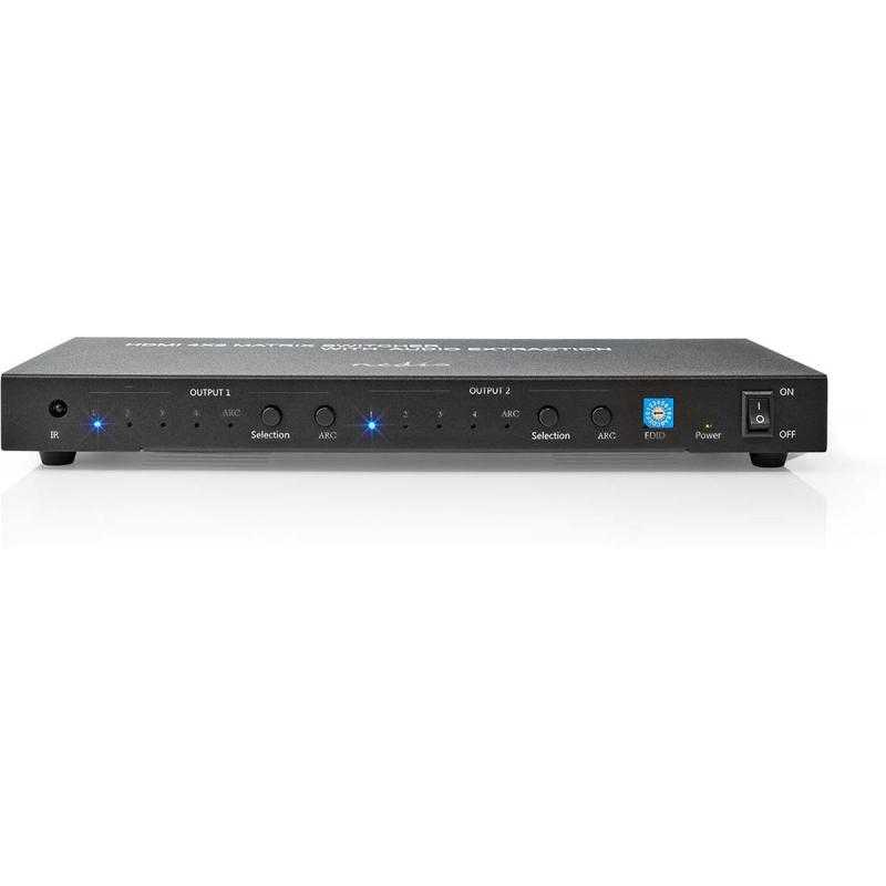 Nedis HDMI Matrix-Switch 2x4-Port 4X HDMI Input Anthracite