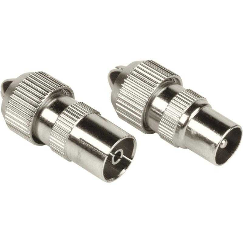 Hama Coax-Set Metal Connector/Coupling Screwable