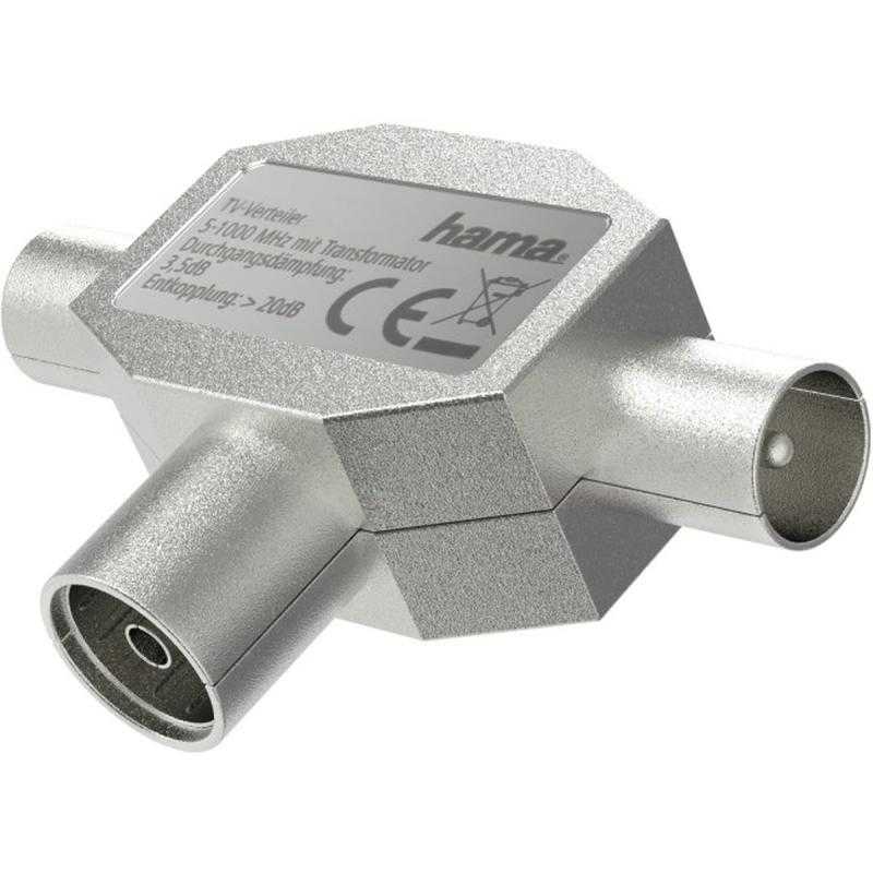 Hama Antenneverdeler Coax-Coupling - 2 Coax-Plugs Metal
