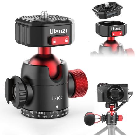 Ulanzi U-100 Draaibare Statiefkop w/ Ball Head (Claw Serie)