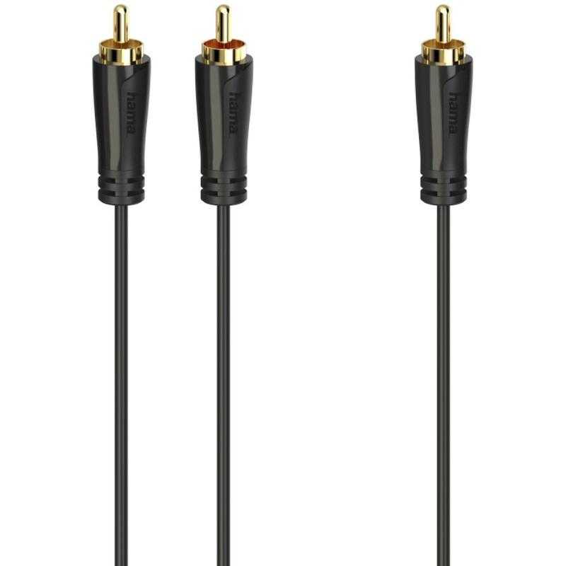 Hama Subwoofer Cable Cinch-Plugs - 2 Cinch-Plugs Gold Plated 5m