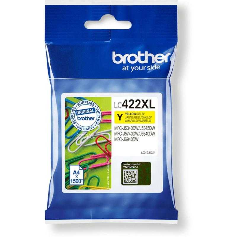 Brother Yellow Ink Cartridge Single Blister Pack 1.500 Pages