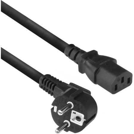 ACT Powercord Mains Connector Cee 7/7 Male - C13 Black 2 M