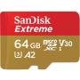 SanDisk Extreme MicroSDXC 64GB+SD Adapter 170MB