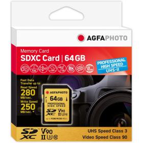 Agfa Photo SDXC 64GB UHS-II U3 V90 Prof High Speed 250/280