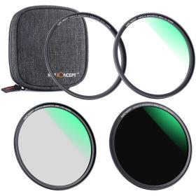 K&amp;F Concept Magnetic Lensfilter Kit CPL ND UV Nano X 62mm