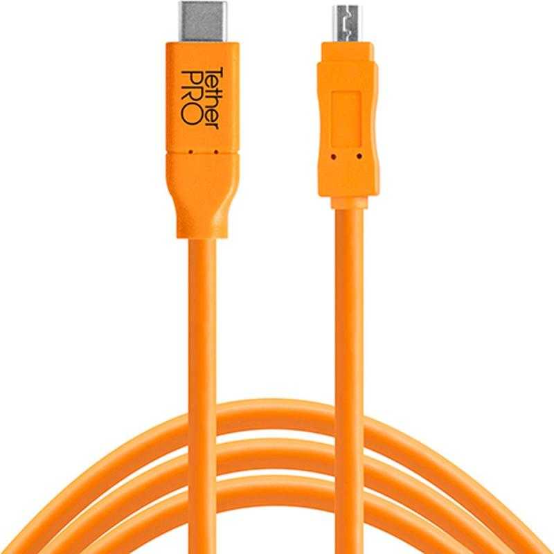 TetherTools TetherPro USB-C To 2.0 Mini-B 8-PIN 4.6m H-VIS