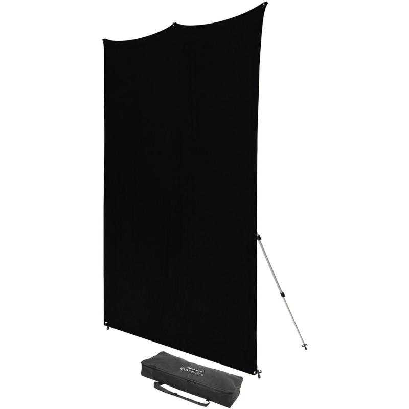 Westcott X-Drop Pro Wrinkle-Resistant Backdrop Kit - Rich Black (8&amp;#039; X 8&amp;#039;)