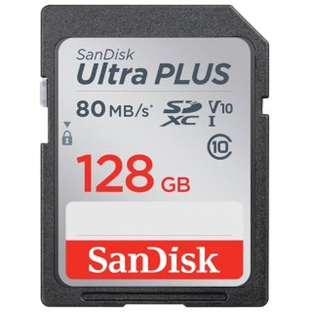 SanDisk SDXC Elite Ultra Plus 128.0GB 130MB/s CL10 w/ Rescue Pro