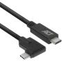 ACT USB 3.2 GEN1 Connection Cable C Male (Straight) - C Male (Angled) 1 Meter