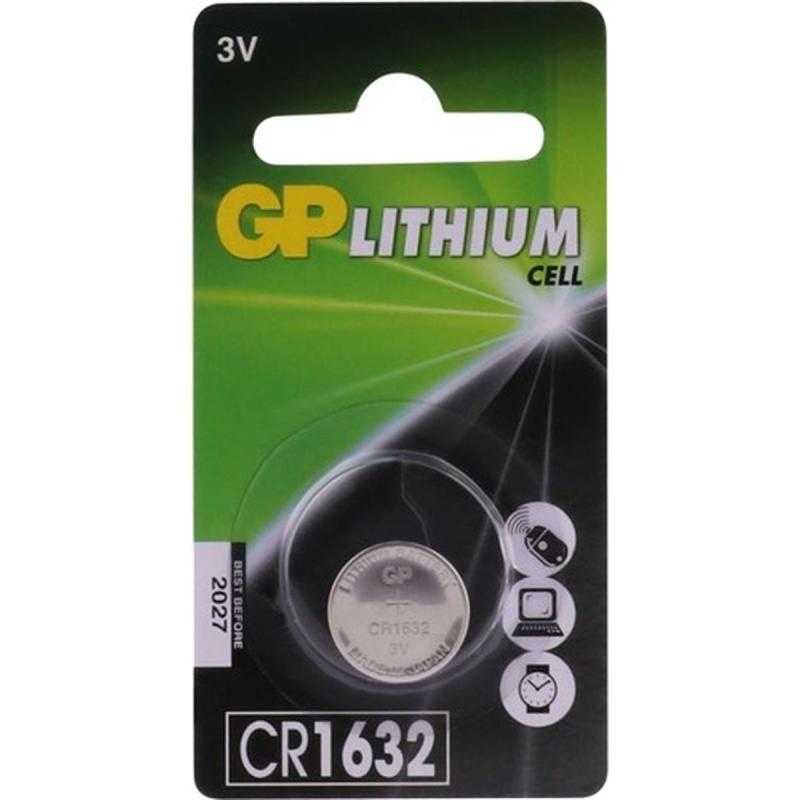 GP Lithium Knoopcel CR1632 Blister 1