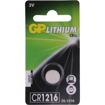 GP Lithium Knoopcel CR1216 Blister 1