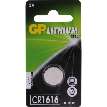 GP Lithium Knoopcel CR1616 Blister 1