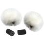 Rycote White Lavalier Windjammer - Pair