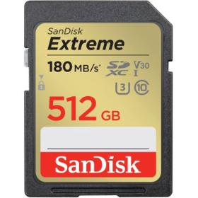 SanDisk Extreme 512GB SDXC Memory Card Plus 1 Up