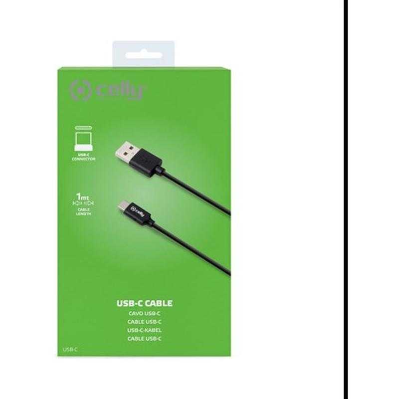 Celly 1 Meter Cable USB To USB-C Black