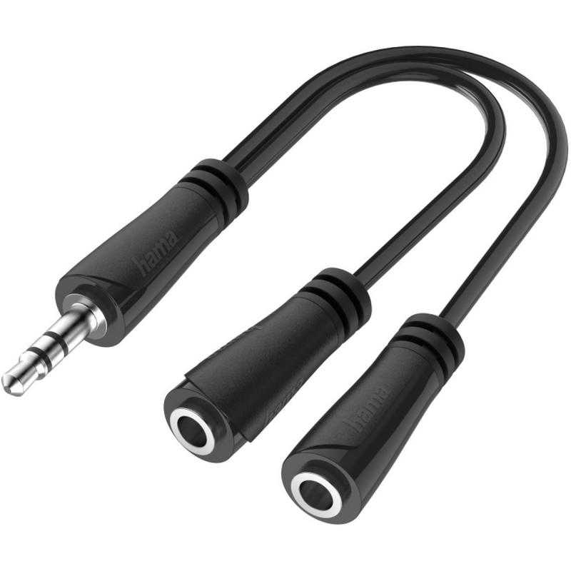 Hama Audio Adapter Jack 3.5mm - 2X 3.5mm Jack Headphone Splitter Stereo