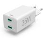 Hama Fast Charger 2X USB-C PD/Qualcomm Mini-Charger 35 W White