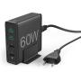 Hama Charge Station 60 Watt 4-FOLD (2X PD USB-C 2X USB-A) Black