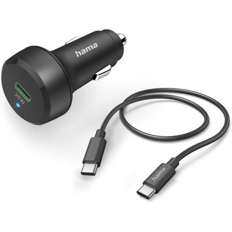 Hama Car Charger Kit USB-C 25 Watt Black