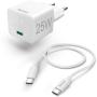 Hama Mini-Charger Set USB-C 25 Watt PD White