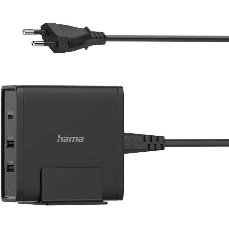 Hama Universal USB-C-Charge Station 3 Ports Power Delivery (PD) 5-20V/65W
