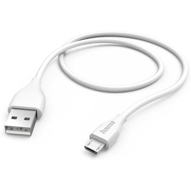 Hama Charging Cable USB-A - Micro-USB 1.5 M White