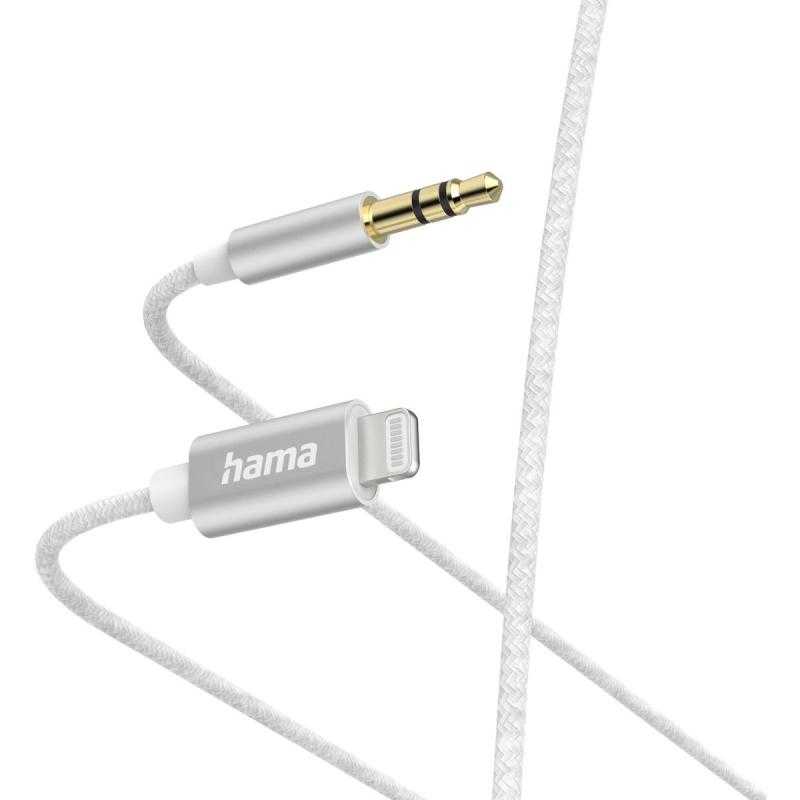 Hama Audio Cable Lightning - 3.5mm Jack 1m White