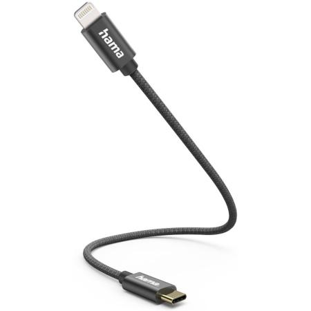Hama Laad/Synchrokabel.usb-C - Lightning 0.2m Black