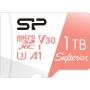 Silicon Power MicroSDXC Card Superior Pro Class 10 UHS-1 U3 V30 1TB Colorful