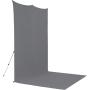 Westcott X-Drop Pro Wrinkle-Resistant Background Kit Neutraal Grey Sweep 8&amp;#039;X13&amp;#039;