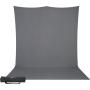Westcott X-Drop Pro Wrinkle-Resistant Background Kit Neutraal Grey Sweep 8&amp;#039;X13&amp;#039;