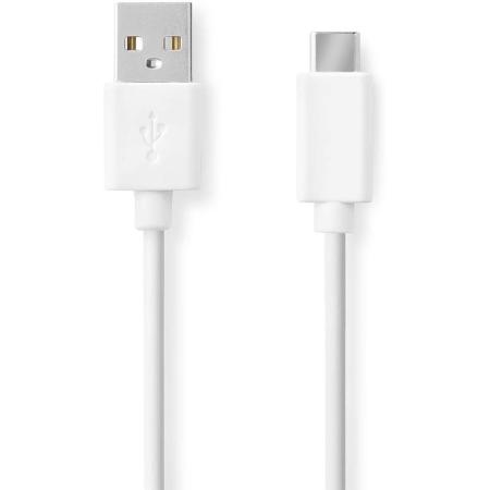 Nedis USB-Cable USB 2.0 USB-A Male USB-C Male 480 Mbps Nickel Plated 1.0m