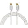 Nedis DisplayPort-Cable DisplayPort M M 8K@60Hz Gold Plated 2.00 M Round Braided