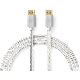 Nedis DisplayPort-Cable DisplayPort M M 8K@60Hz Gold Plated 2.00 M Round Braided