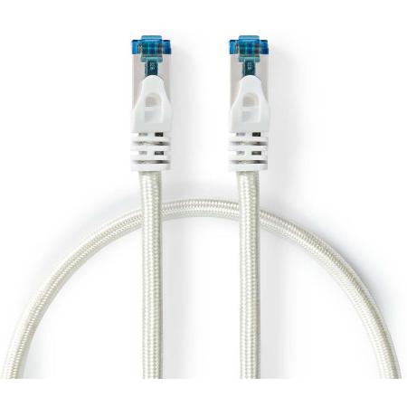 Nedis CAT6a-Cable S/FTP RJ45 M M 0.50m Snagless Round Braided/PVC Silver