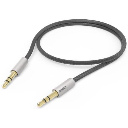 Hama Aux-Cable Oalulineo 3.5-mm Jack U 3.5-mm Jack 0.5 M Silver/Black