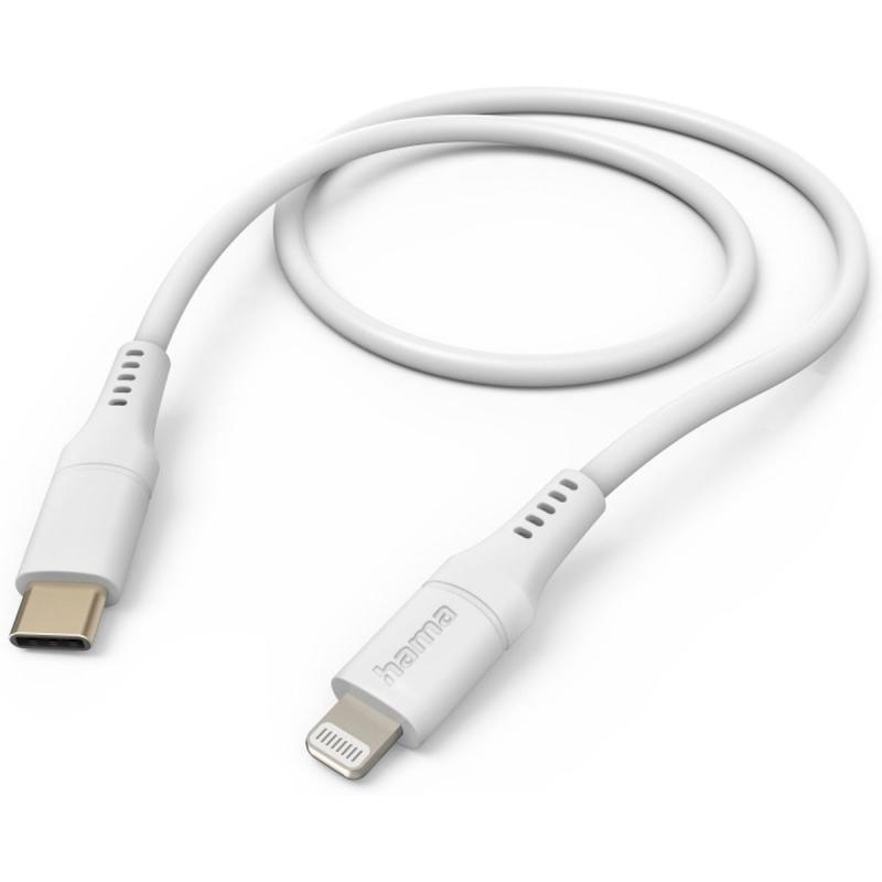 Hama USB-Silikonenkabel USB-C To Lightning 1.5 M White